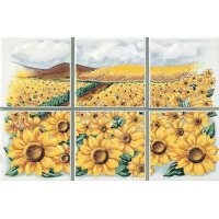 Керамическая плитка Neo Neo 0007289 Bianco lucido Girasoli 10x10 6 pz.