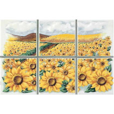 Керамическая плитка Neo Neo 0007289 Bianco lucido Girasoli 10x10 6 pz.