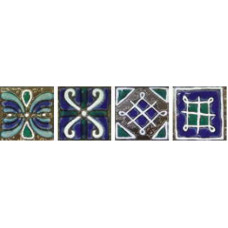 Savoia Ceramiche Maioliche Vesuviane Maioliche Tozz. Verde/Blu комплект декоров (4шт) 11 x 11