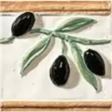 Serenissima Cir Deserti FASCIA OLIVE S/2 10X10 (три оливки)