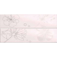 Керамическая плитка Serenissima Cir Tentazioni Inserto Flowers s/2 Rosa (комплект из 2 плиток) 14x56