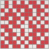 Керамическая плитка Slava Zaitcev Arcobaleno Fiori Mosaico Arcobaleno Shine White-Red 30 x 30