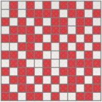 Керамическая плитка Slava Zaitcev Cavalletto ARCOBALENO SHINE Mosaico White-Red