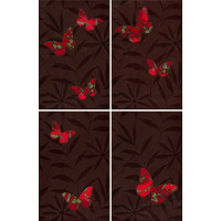 Керамическая плитка VIVES Baru Papillons-4 Tabaco-g.67 27x41.5 (цена за 1 декор)