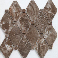 Керамическая плитка Villa Ceramica Мозаика Dolomite Rombo Mokka 27.8x29.8 см