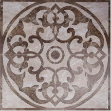 Керамическая плитка Villa Ceramica Напольное панно Dolomite Rosone Ivory 120x20 см