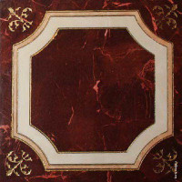 Керамическая плитка Villa Ceramica напольная Ornamento rosso pol 60x60