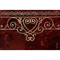 Керамическая плитка Villa Ceramica Плинтус Zocalo Ornamento rosso 20x30